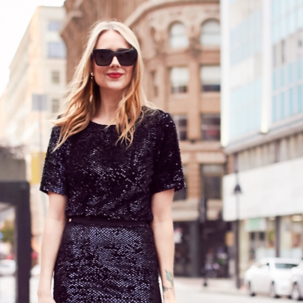 {ann taylor} sequin velvet top